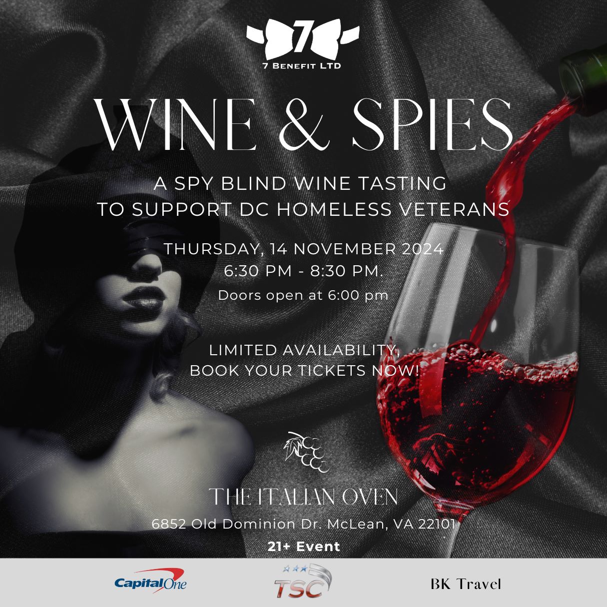 Wine & Spies Blind Wine Tasting to Support Homeless Veterans